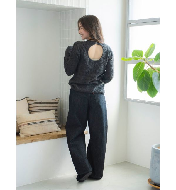 Ungrid「バックオープン透かし編みニット」|ニット・セーター|