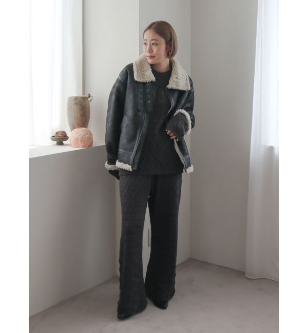 Ungrid「バックオープン透かし編みニット」|ニット・セーター|