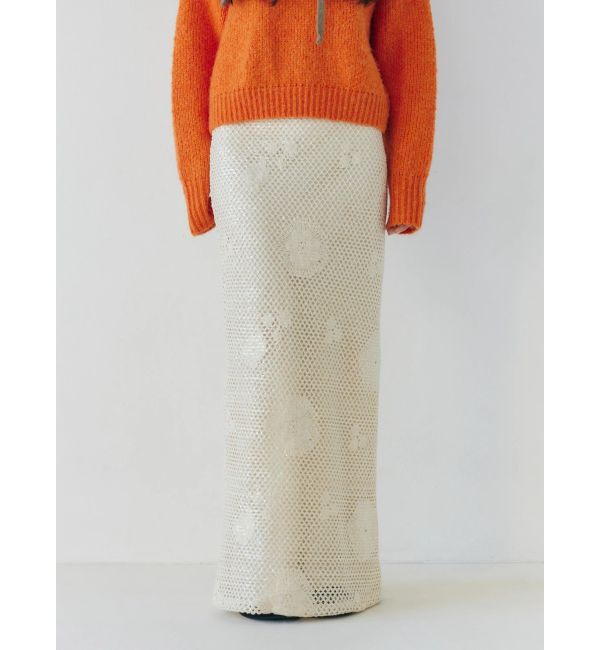 Ungrid「透かし編みスパンコールレイヤードスカート」|スカート|