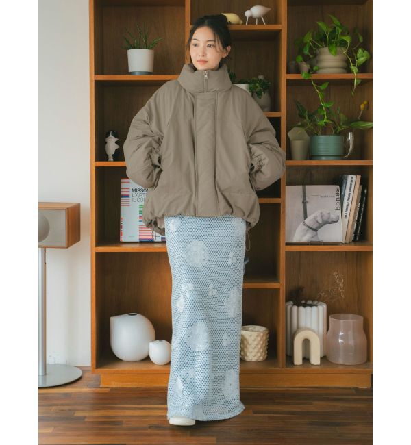 Ungrid「透かし編みスパンコールレイヤードスカート」|スカート|