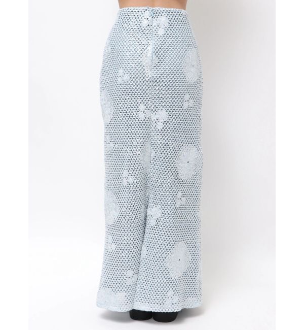 Ungrid「透かし編みスパンコールレイヤードスカート」|スカート|