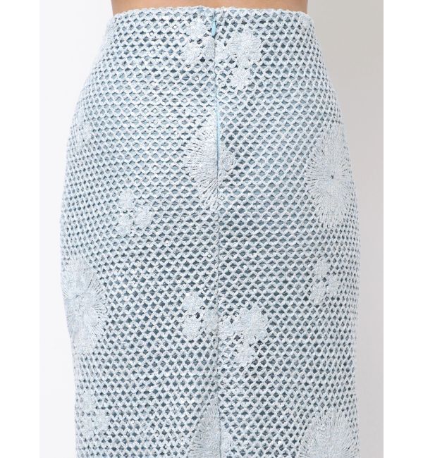 Ungrid「透かし編みスパンコールレイヤードスカート」|スカート|