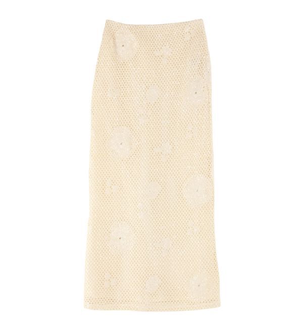 Ungrid「透かし編みスパンコールレイヤードスカート」|スカート|