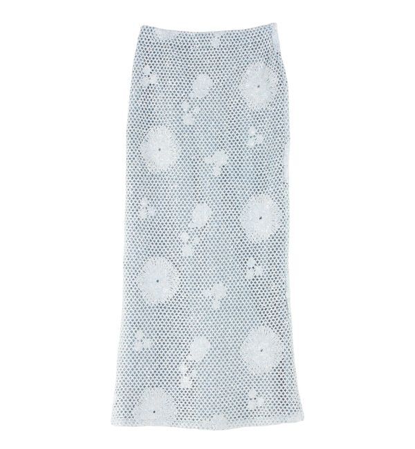 Ungrid「透かし編みスパンコールレイヤードスカート」|スカート|