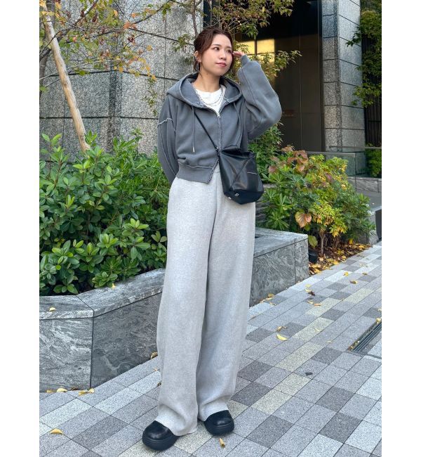 Ungrid「ダブルジップピグメントショートパーカー」|パーカー|