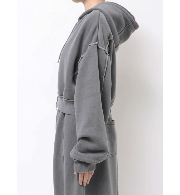 Ungrid「ダブルジップピグメントショートパーカー」|パーカー|