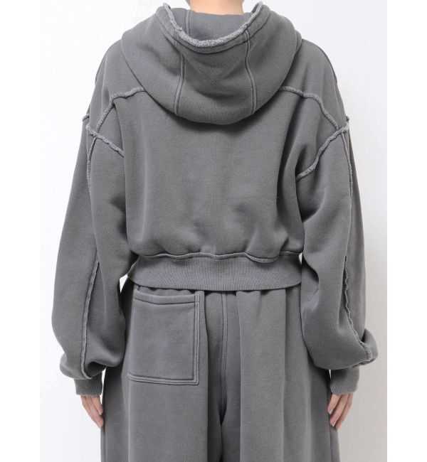 Ungrid「ダブルジップピグメントショートパーカー」|パーカー|