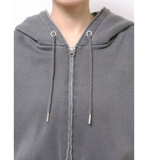 Ungrid「ダブルジップピグメントショートパーカー」|パーカー|