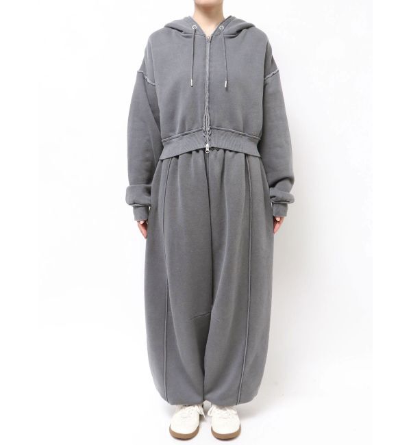 Ungrid「ダブルジップピグメントショートパーカー」|パーカー|