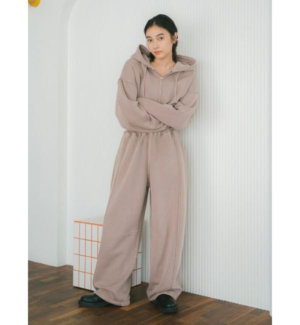 Ungrid「ダブルジップピグメントショートパーカー」|パーカー|