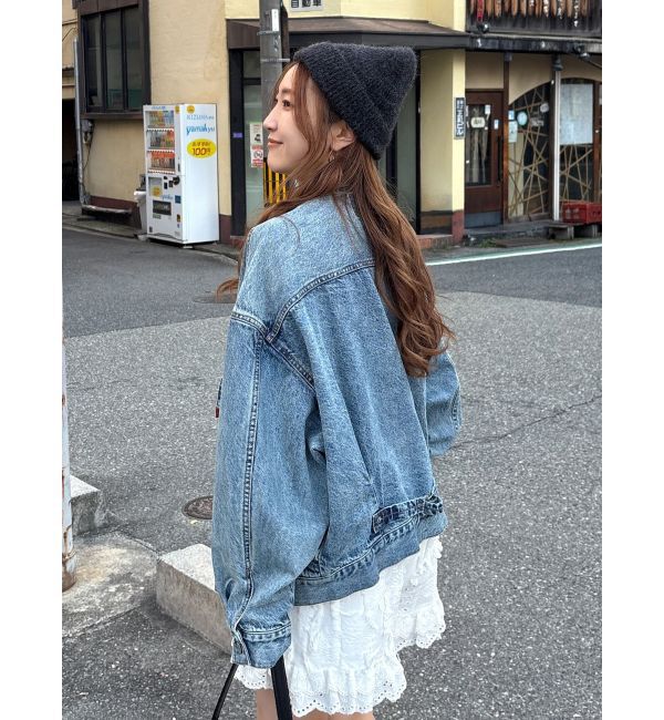 Ungrid「ルーズシルエットデニムジャケット」|ブルゾン・スタジャン|