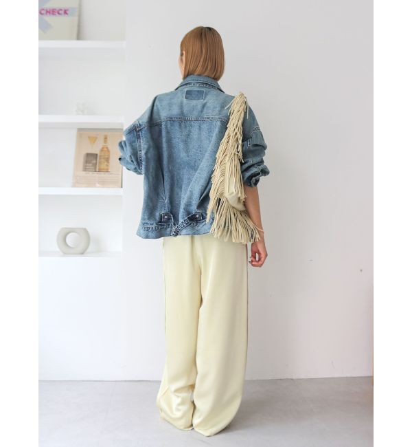 Ungrid「ルーズシルエットデニムジャケット」|ブルゾン・スタジャン|