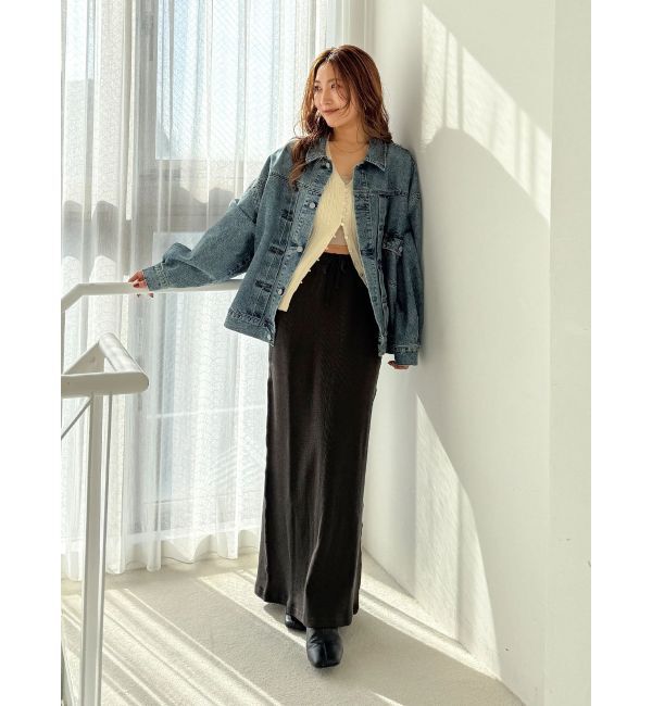 Ungrid「ルーズシルエットデニムジャケット」|ブルゾン・スタジャン|