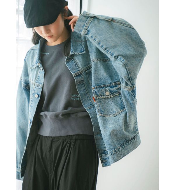 Ungrid「ルーズシルエットデニムジャケット」|ブルゾン・スタジャン|