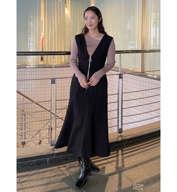 LAGUNAMOON「ノースリーブジャンパースカート」|ワンピース|ブラック