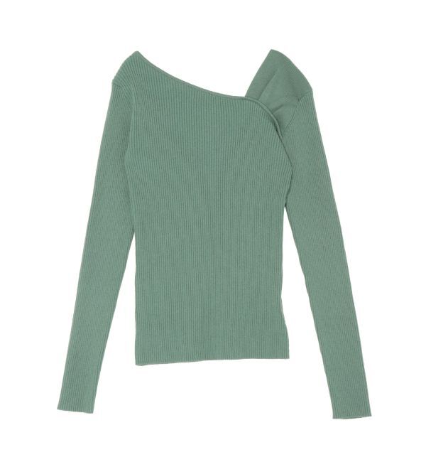 LAGUNAMOON「アシンメトリータックニットプルオーバー」|ニット・セーター|