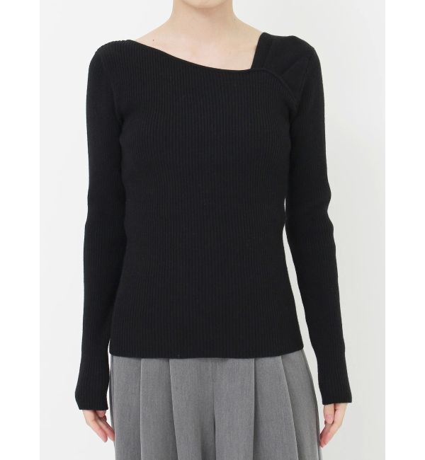 LAGUNAMOON「アシンメトリータックニットプルオーバー」|ニット・セーター|