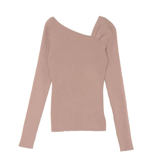 LAGUNAMOON「アシンメトリータックニットプルオーバー」|ニット・セーター|