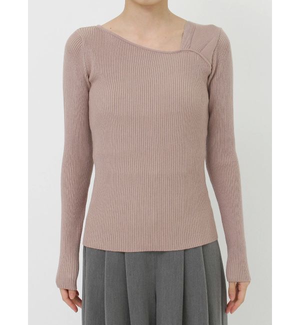 LAGUNAMOON「アシンメトリータックニットプルオーバー」|ニット・セーター|