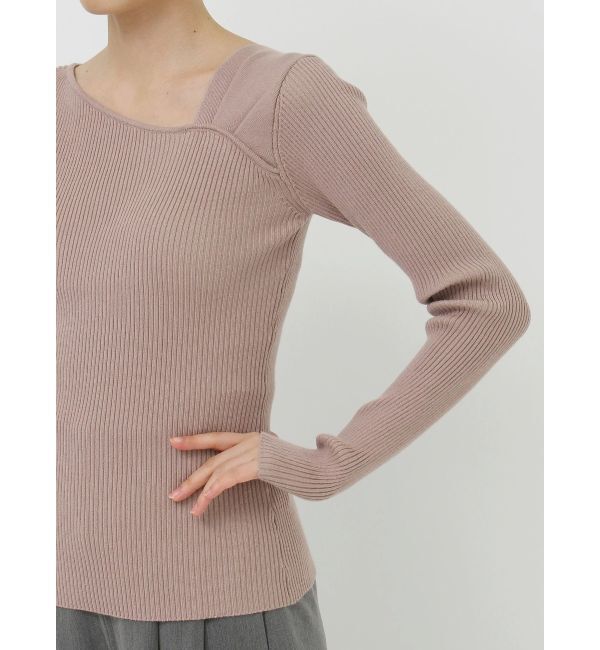 LAGUNAMOON「アシンメトリータックニットプルオーバー」|ニット・セーター|