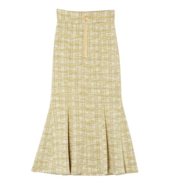 LAGUNAMOON「カットツイードフロントZIPスカート」|スカート|