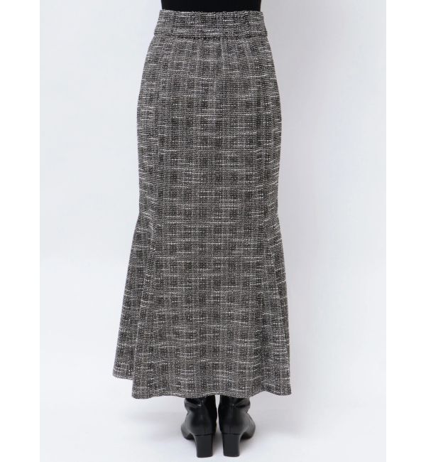 LAGUNAMOON「カットツイードフロントZIPスカート」|スカート|