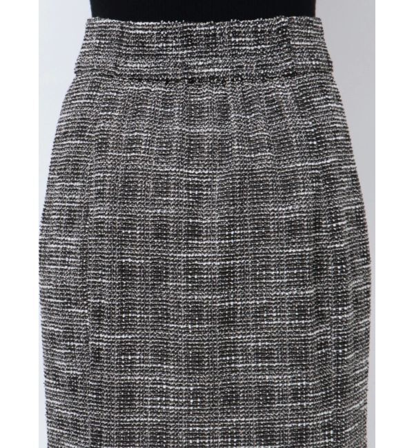 LAGUNAMOON「カットツイードフロントZIPスカート」|スカート|