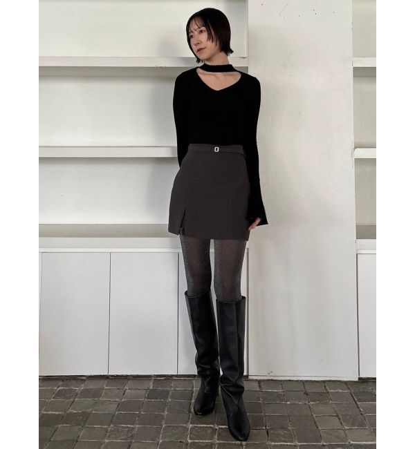 LAGUNAMOON「カットオフハイネックプルオーバー」|ニット・セーター|