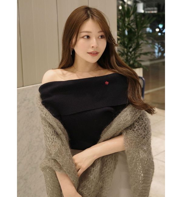 LAGUNAMOON「【POLO BCSコラボ】オフショルニットプルオーバー」|ニット・セーター|