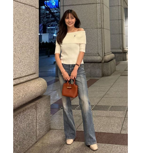 LAGUNAMOON「【POLO BCSコラボ】オフショルニットプルオーバー」|ニット・セーター|