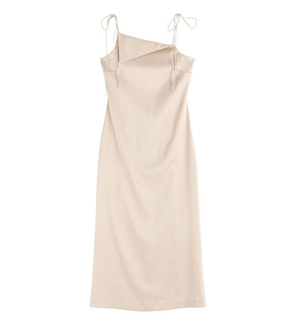 LAGUNAMOON「ハンマーサテンアシメネックキャミワンピース」|ワンピース|