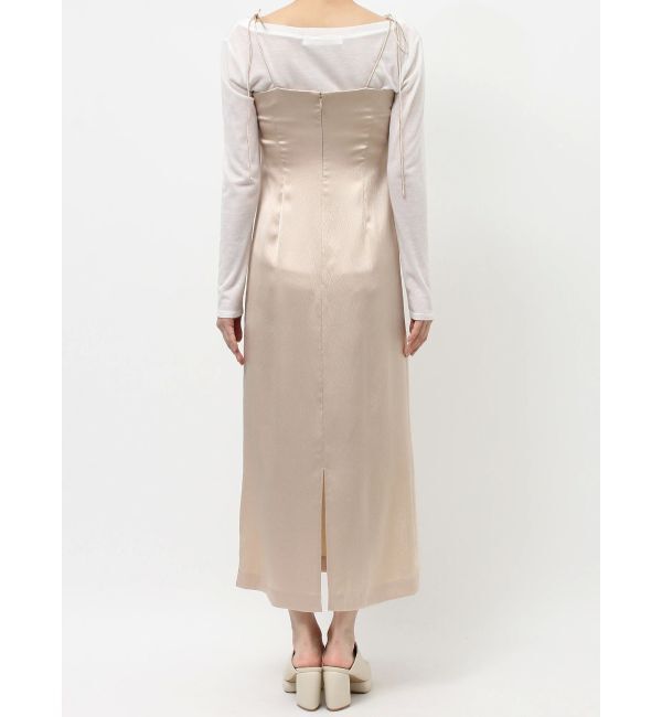 LAGUNAMOON「ハンマーサテンアシメネックキャミワンピース」|ワンピース|