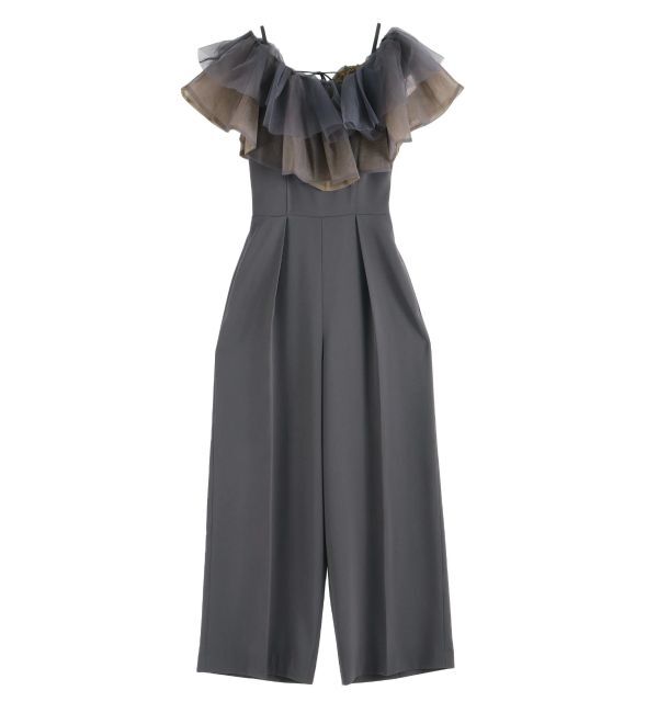 LAGUNAMOON「LADYチュールカラーベアパンツドレス」|ドレス|