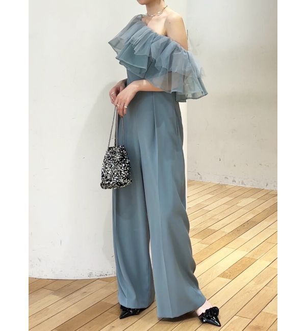 LAGUNAMOON「LADYチュールカラーベアパンツドレス」|ドレス|