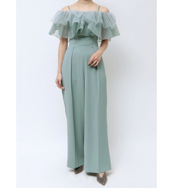 LAGUNAMOON「LADYチュールカラーベアパンツドレス」|ドレス|