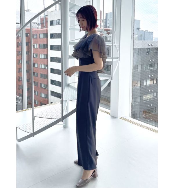 LAGUNAMOON「LADYチュールカラーベアパンツドレス」|ドレス|