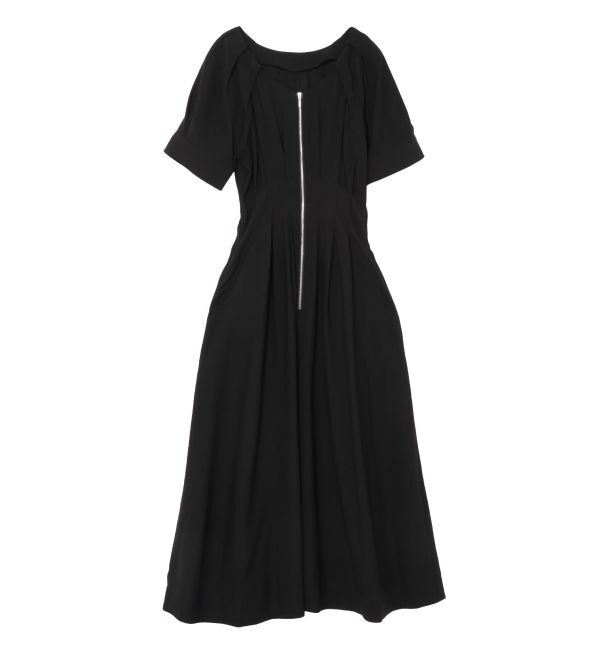 LAGUNAMOON「フロントZIPウエストタックワンピース」|ワンピース|