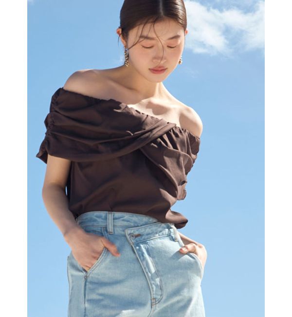 LAGUNAMOON「2WAYタックオフショルブラウス」|シャツ・ブラウス|