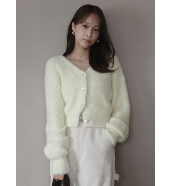 LAGUNAMOON「フェザーネップカーデプルオーバー」|カーディガン|