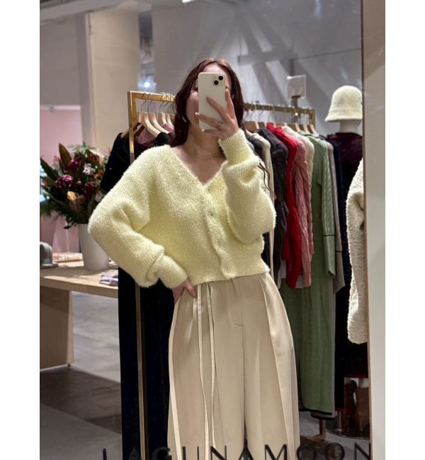 LAGUNAMOON「フェザーネップカーデプルオーバー」|カーディガン|