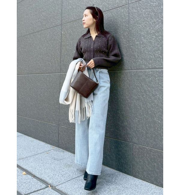 LAGUNAMOON「ビジューカーデニットプルオーバー」|カーディガン|