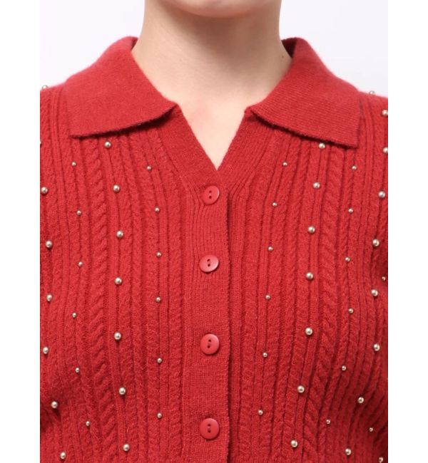 LAGUNAMOON「ビジューカーデニットプルオーバー」|カーディガン|