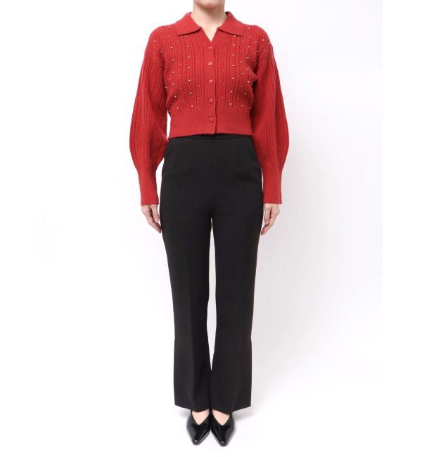 LAGUNAMOON「ビジューカーデニットプルオーバー」|カーディガン|