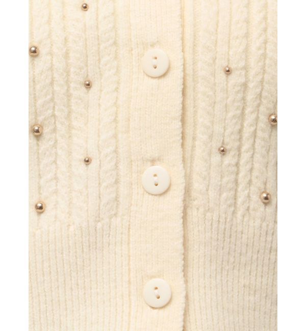 LAGUNAMOON「ビジューカーデニットプルオーバー」|カーディガン|