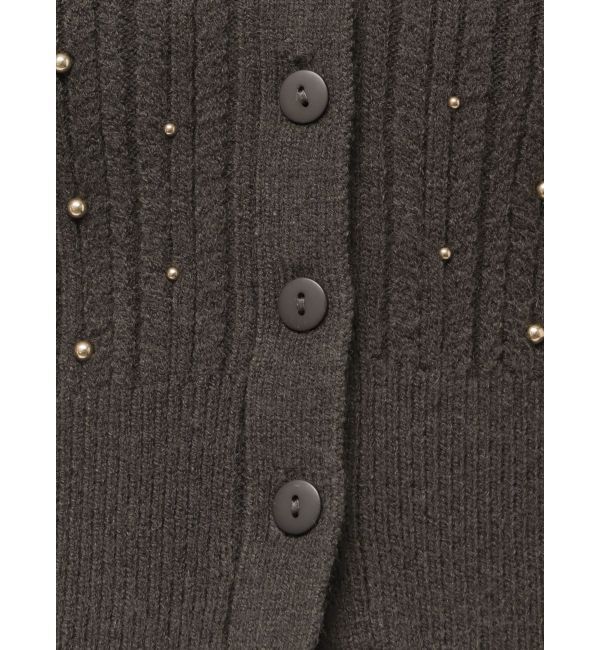 LAGUNAMOON「ビジューカーデニットプルオーバー」|カーディガン|