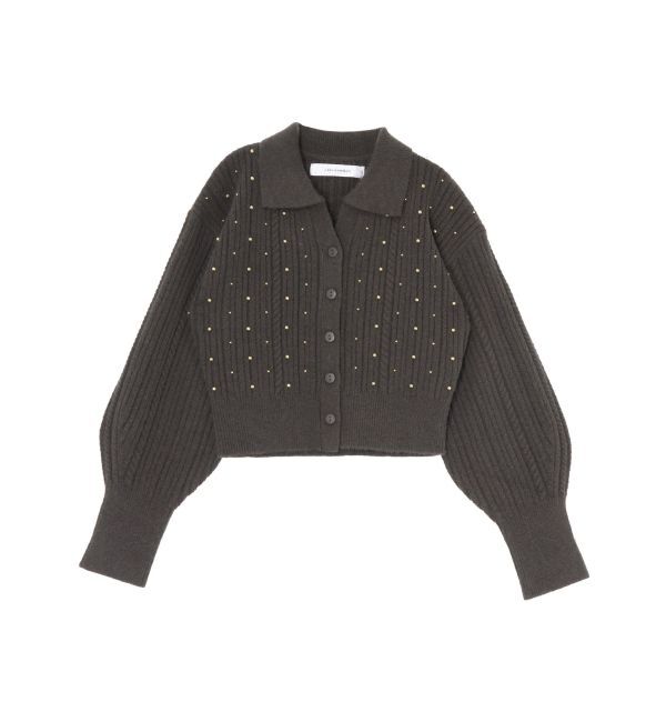 LAGUNAMOON「ビジューカーデニットプルオーバー」|カーディガン|