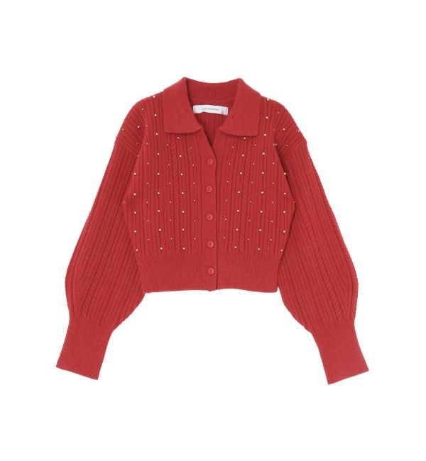 LAGUNAMOON「ビジューカーデニットプルオーバー」|カーディガン|