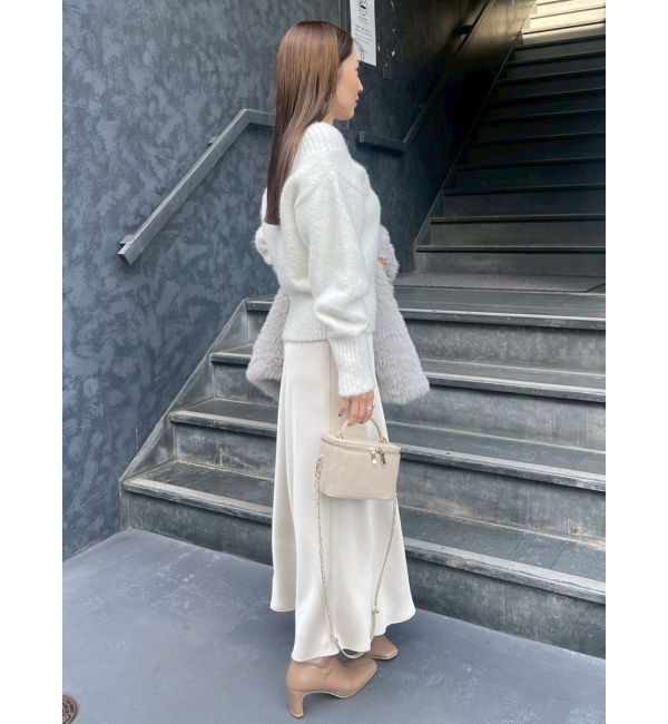 LAGUNAMOON「バイヤスサテンナロースカート」|スカート|