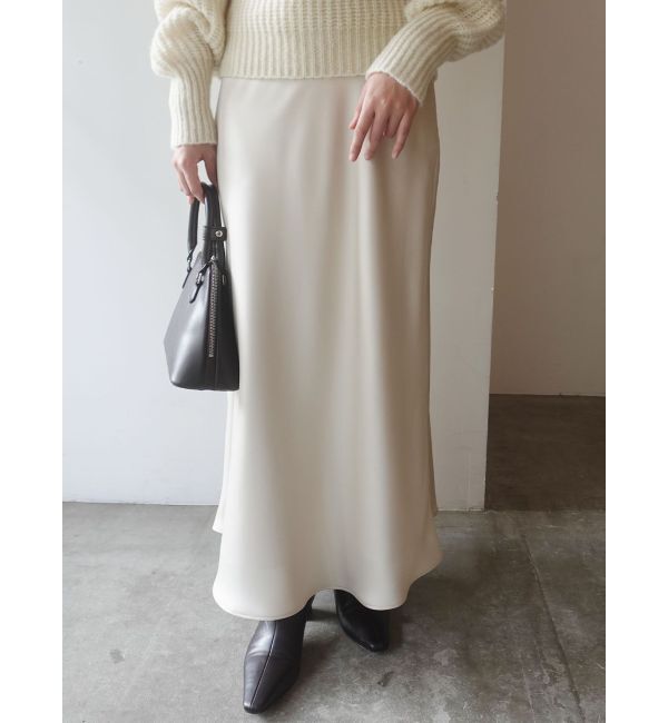 LAGUNAMOON「バイヤスサテンナロースカート」|スカート|