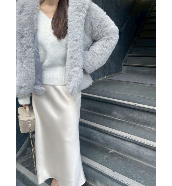 LAGUNAMOON「バイヤスサテンナロースカート」|スカート|